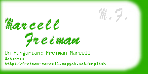 marcell freiman business card